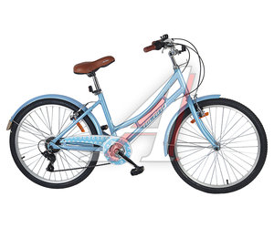 Изображение 7, T21B905-24 A Велосипед 24" 7-ск. (AL-рама) голубой HILAND