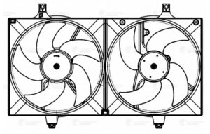 Изображение 3, LFK1416 Вентилятор NISSAN Almera (01-05), Primera (02-07) охлаждения радиатора LUZAR