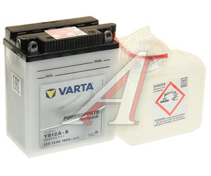Изображение 1, 6СТ12 YB12A-B Аккумулятор VARTA MOTO FP + электролит 12А/ч