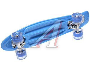 Изображение 2, УТ00021584 Скейтборд 22" (пенниборд) пластиковый (колеса с подсветкой) сине-розовый Сomics