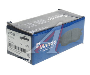 Изображение 2, MPD01 Колодки тормозные DAEWOO Tico передние (4шт.) MANDO