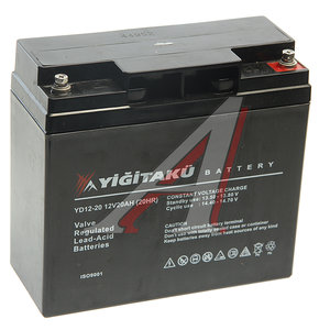 Изображение 1, 6СТ20 YD12-20 Аккумулятор YIGITAKU AGM 20А/ч