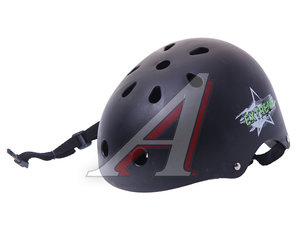 Изображение 1, WX-1BPP Шлем для катания на велосипеде, скейтборде и роликах детский черно-зеленый EXTREEME